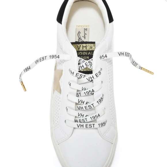 Vintage Havana GADOL Sneakers in White/Gold - Picture 1 of 11